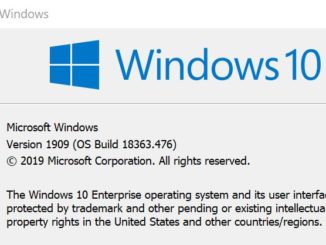 Windows 10 1909