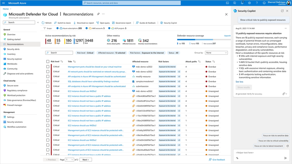 Microsoft Security Copilot v rámci Defender for Cloud