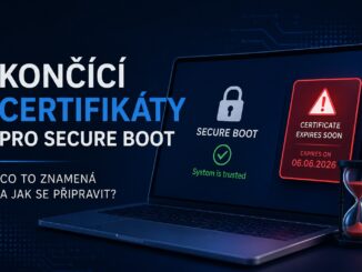 Varování ke konci platnosti certifikátů pro Secure Boot.