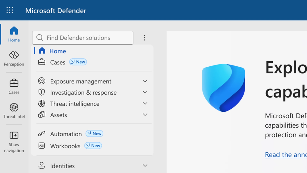 Sjednocená konzole Defender XDR a Microsoft Sentinel je možné rozšířit o Microsoft Defender: ISOC